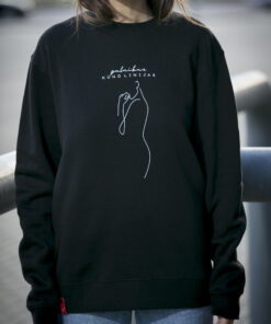 juodas džemperis palaikau kūno linijas, moterims, ne bobų reikalai, apranga, ideja dovanai, apranga moterims, lietuva